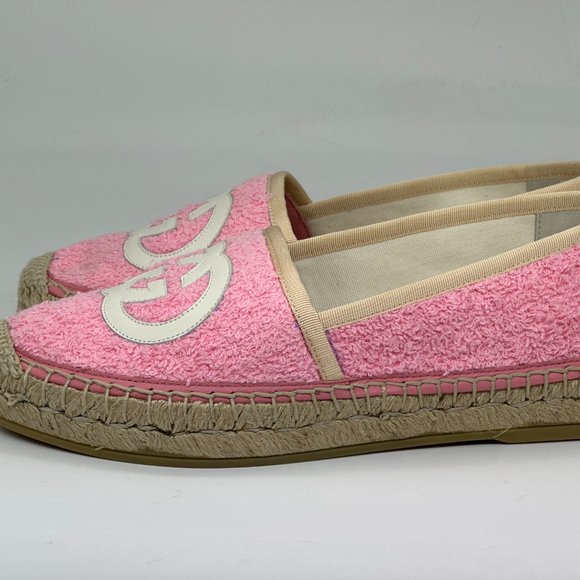 Gucci GG Logo Monogram Terry Espadrilles Flats Shoes - Picture 7 of 16
